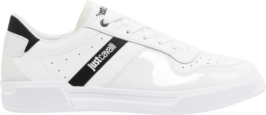 Just Cavalli Minimalistische Leren Gummy Microfiber Schoenen