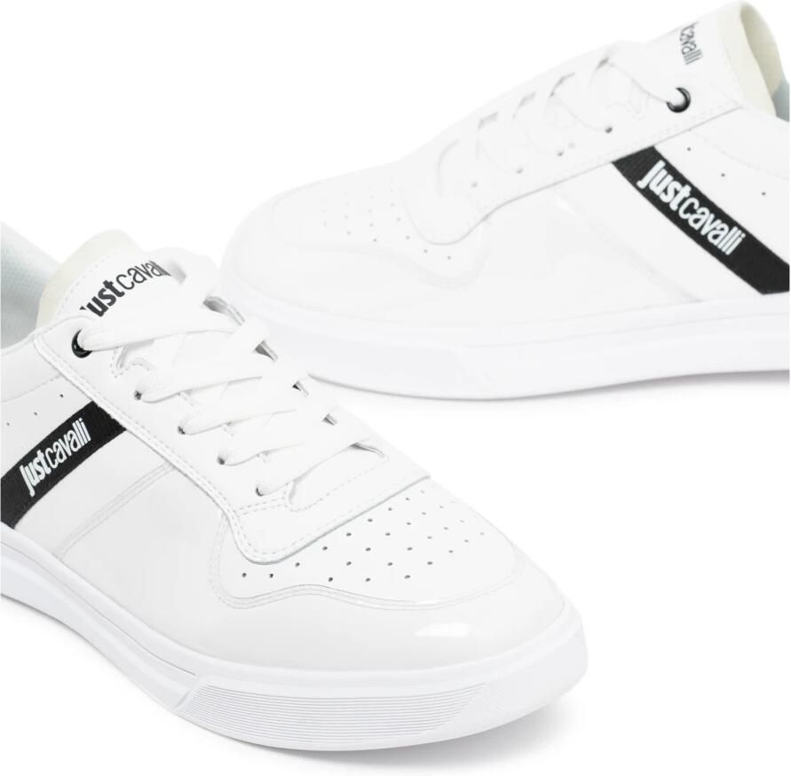 Just Cavalli Minimalistische Witte Sneakers Stijlvol Ontwerp