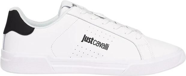 Just Cavalli Witte Leren Sneakers voor Heren Wit