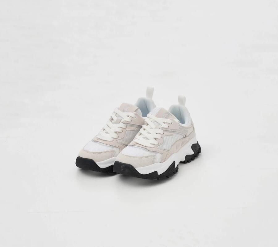 Just Cavalli Sneakers met Suède Details Wit Zwart