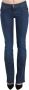 Just Cavalli Lage taille laars gesneden denim broek jeans - Thumbnail 1