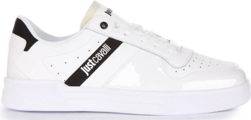 Just Cavalli Minimalistische Witte Sneakers Stijlvol Ontwerp