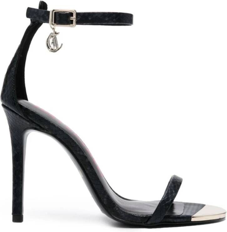 Just Cavalli Zwarte hak sandalen Black Dames