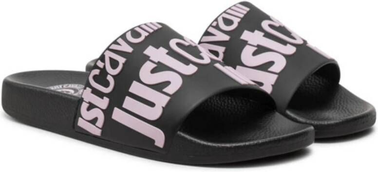 Just Cavalli Roze Pool Slide Sandalen Pink Dames
