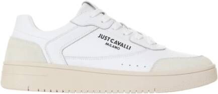 Just Cavalli Witte leren sneakers Lente Zomer 2025