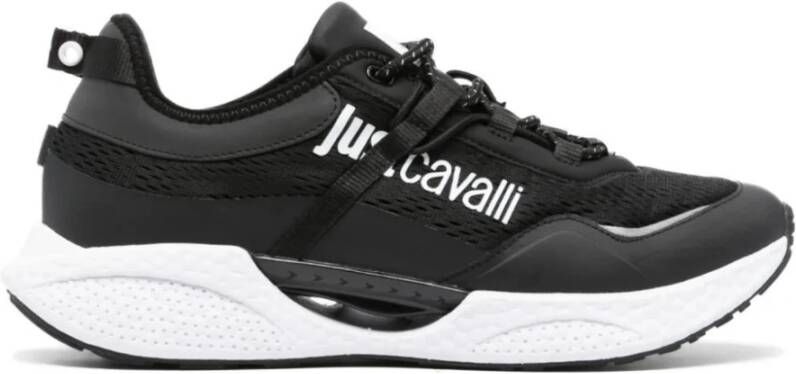 Just Cavalli Zwarte Sneakers voor Heren Aw23 Black