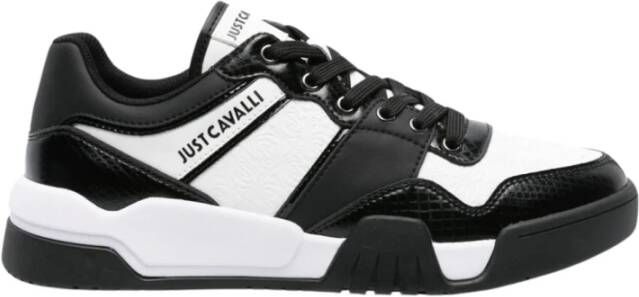 Just Cavalli Witte Sneakers met Patent Python PU Gestempeld Leer White Heren
