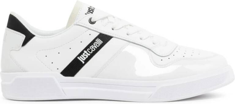 Just Cavalli Minimalistische Witte Sneakers Stijlvol Ontwerp