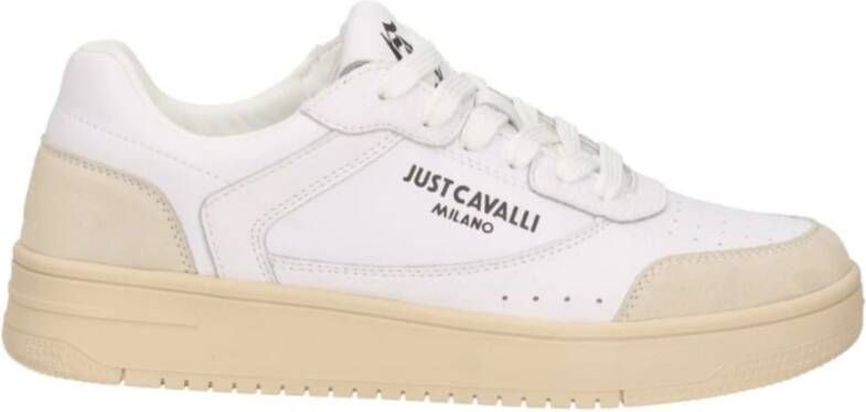 Just Cavalli Witte leren sneakers Lente Zomer 2025