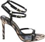 Just Cavalli Zebra Print Sandalen met Gouden Details - Thumbnail 1