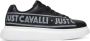 Just Cavalli Zwarte Leren Sneakers - Thumbnail 1