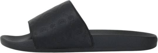 Just Cavalli Zwarte Monogram Sandalen Eenvoudig Ontwerp
