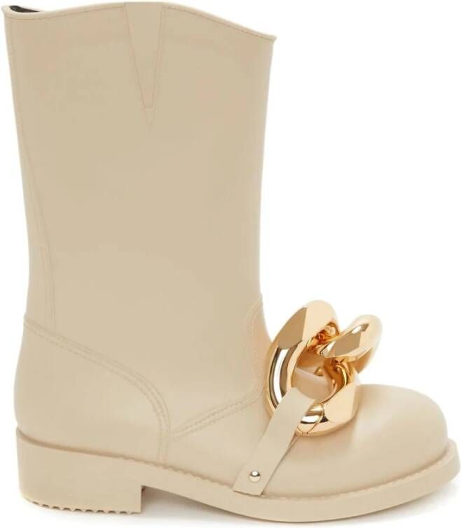 JW Anderson Embellished rain boots Beige Dames