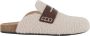 JW Anderson Beige Leren Loafer Muilezel Vilt - Thumbnail 1