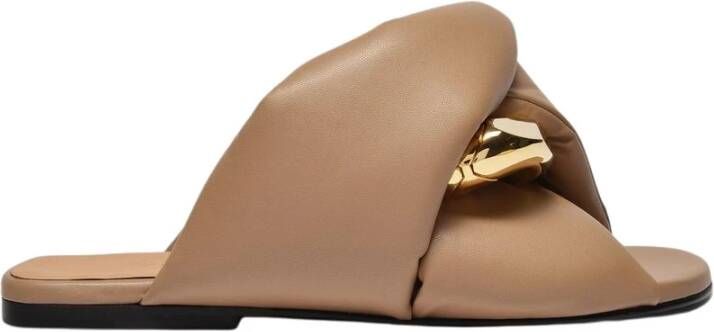 JW Anderson Beige Leren Twist Sandalen Beige Dames