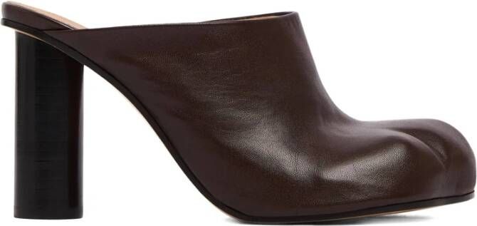 JW Anderson Bruin Leren Instap Blokhak Schoenen