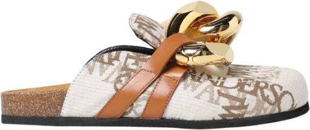 JW Anderson Gedrukt Canvas Loafer Muiltjes