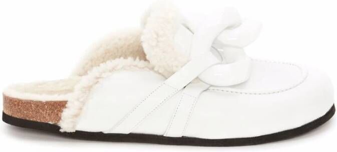JW Anderson Glam Chain Hair Slippers White Dames
