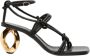 JW Anderson Gouden Ketting Hakband Sandaal Black Dames - Thumbnail 1