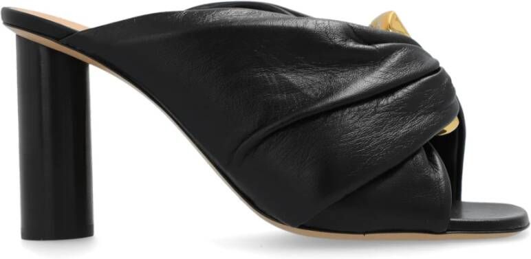 JW Anderson Zwarte Twist Detail Leren Muiltjes