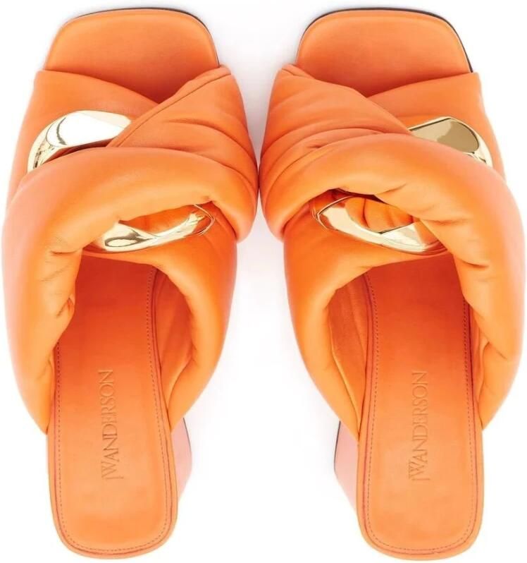 JW Anderson Oranje Chain Twist Sandalen Orange Dames