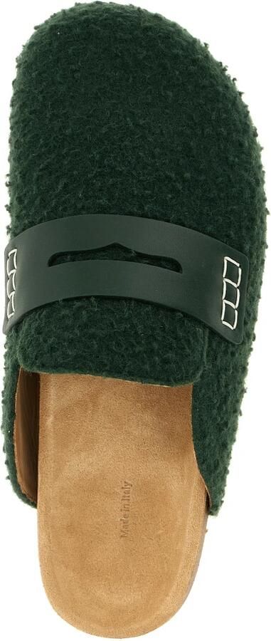 J.W.Anderson Slippers & Mules 'Felt Loafer' Mules in groen