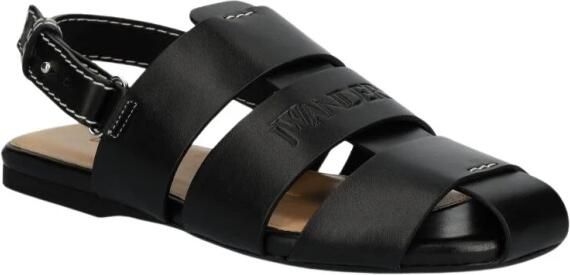 J.W.Anderson Sandalen JW ANDERSON Schwarze Ledersandale in zwart