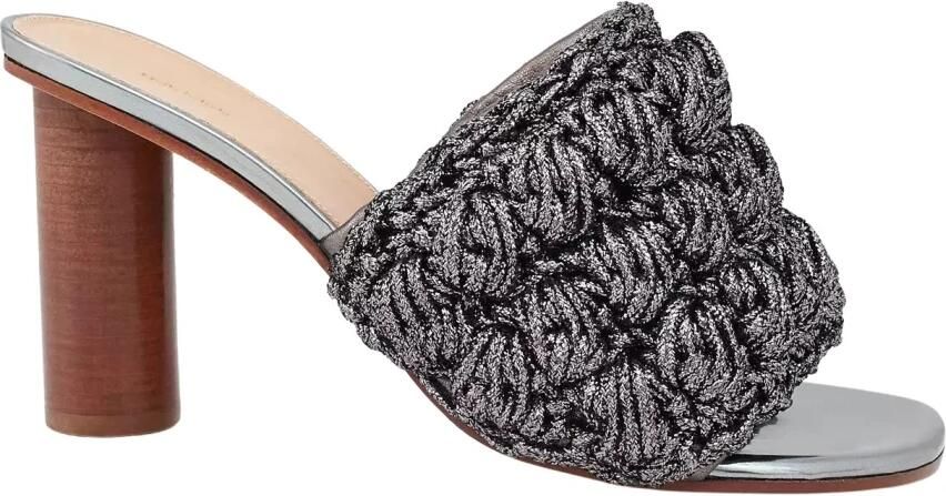 JW Anderson Donkergrijze Sandalen met Hak en Geweven Band
