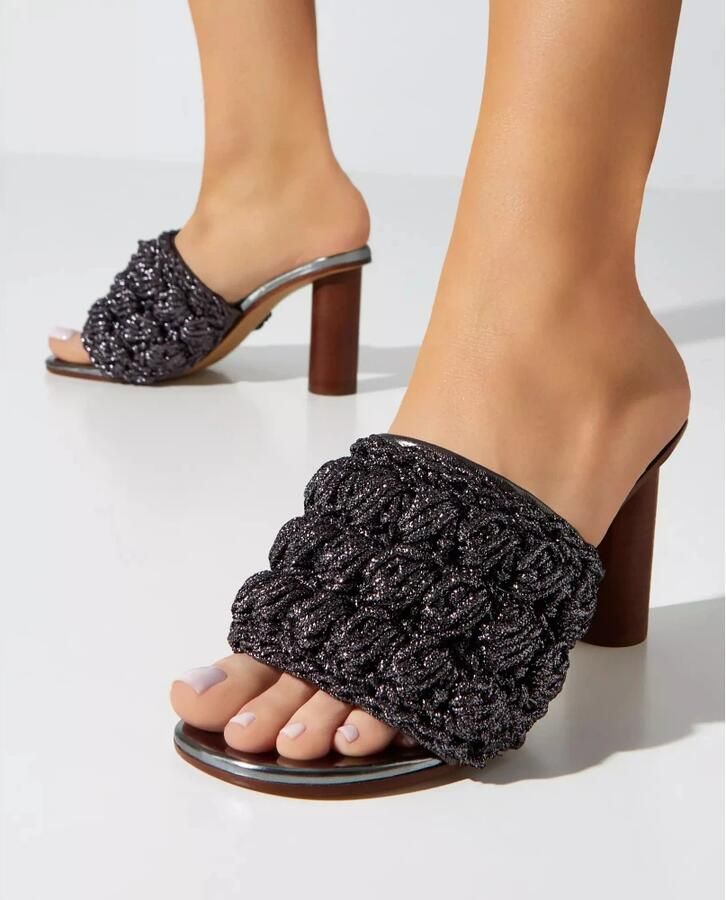JW Anderson Donkergrijze Sandalen met Hak en Geweven Band - Foto 3