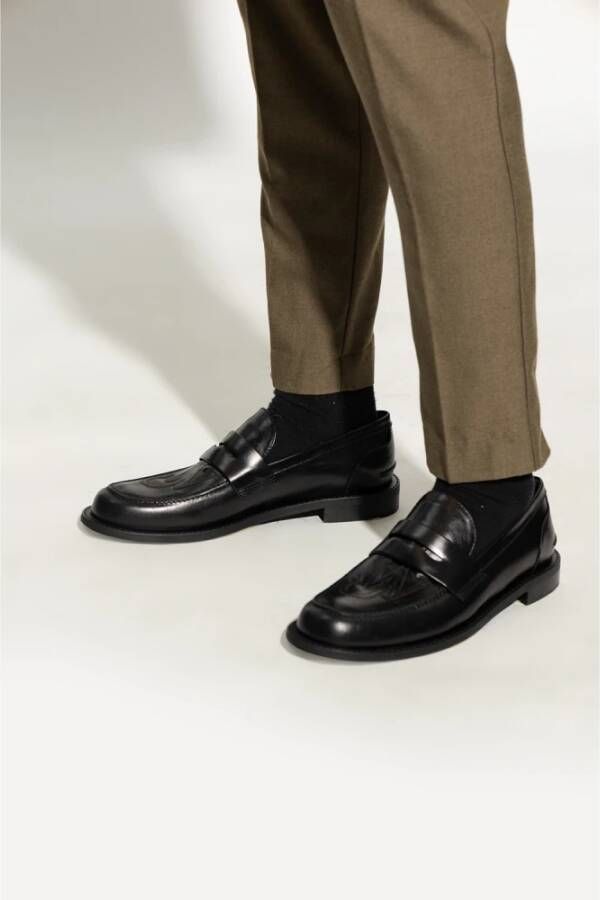 JW Anderson Heren Leren Loafers Black Heren