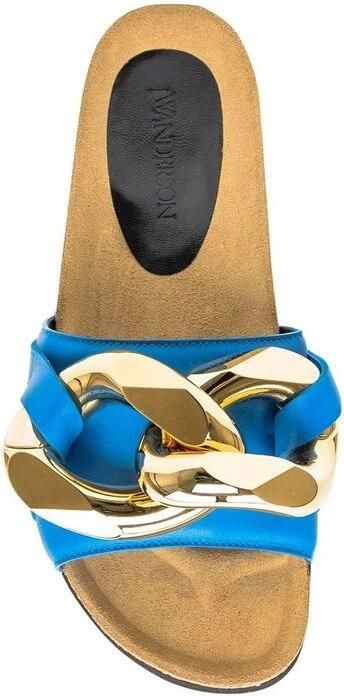 JW Anderson Platte leren sandalen met gouden details