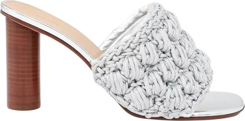 JW Anderson Zilveren Sandalen met Hak en Geweven Band