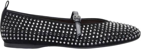 JW Anderson Suede Kid Rubberen Zool Ballerina's Black Dames