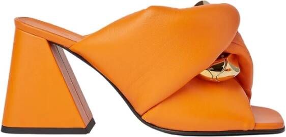 JW Anderson Hakken Chain Twist Sandalen Orange Dames