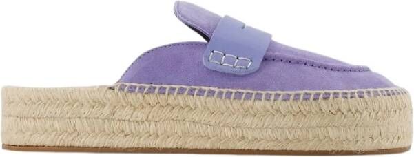 JW Anderson Paarse Leren Espadrilles Purple Dames