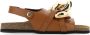 JW Anderson Zwarte Leren Ketting Sandalen Bruin Dames - Thumbnail 7