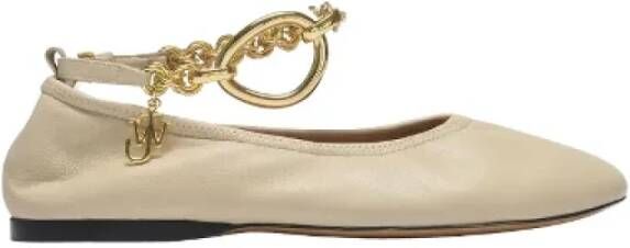 JW Anderson Pre-owned Leather flats Beige Dames
