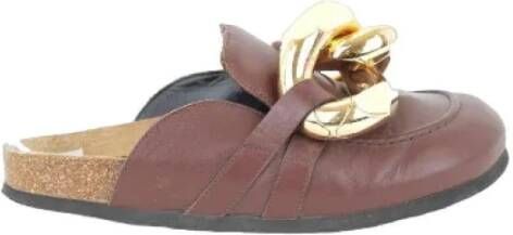 JW Anderson Pre-owned Leather flats Brown Dames