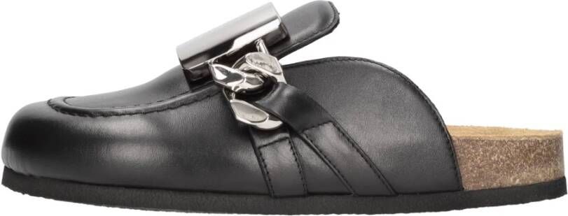 JW Anderson Zwarte Leren Gourmet Loafers Black Dames