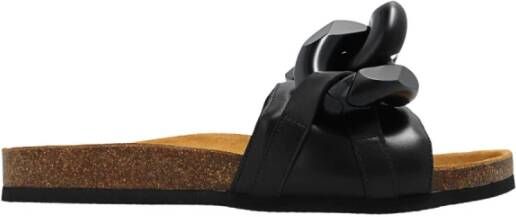 JW Anderson Zwarte platte schoenen met slide sandalen Zwart Dames
