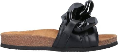 JW Anderson Zwarte platte schoenen met slide sandalen Zwart Dames