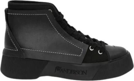 JW Anderson Ruwe High Top Sneakers Zwart Dames