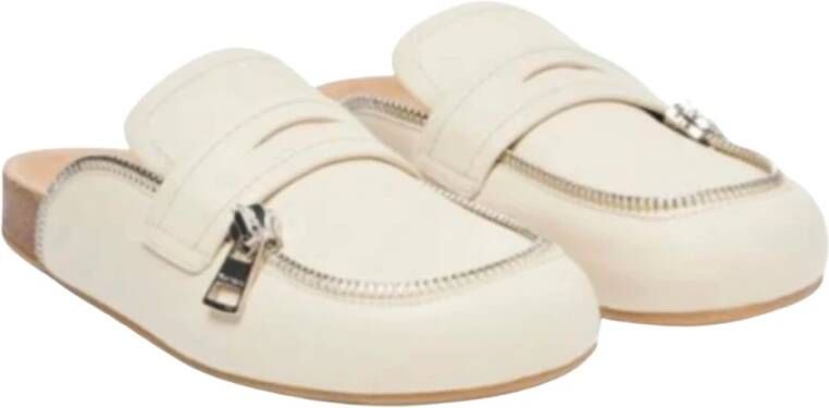 JW Anderson Witte Biker Loafer Mules