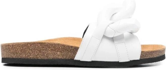 JW Anderson Witte Sliders met Kettingdetail Wit Dames