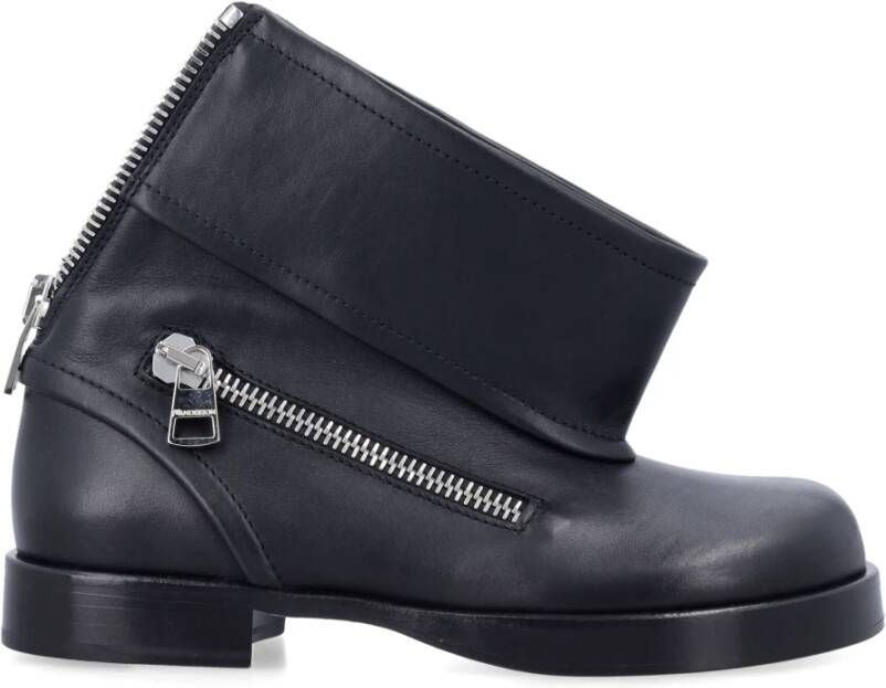 JW Anderson Zwarte Gesloten Biker Enkellaarzen