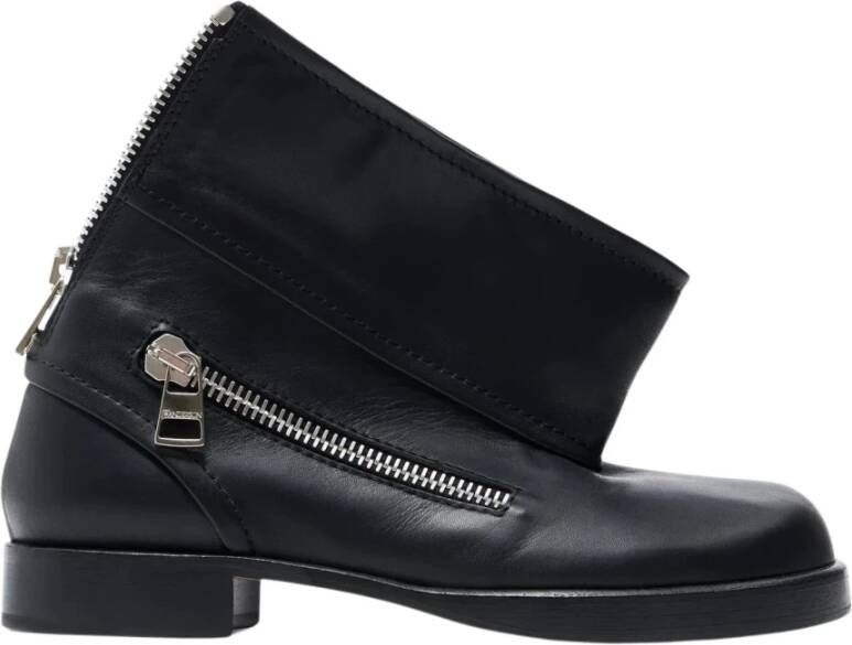 JW Anderson Zwarte leren enkellaars met rits