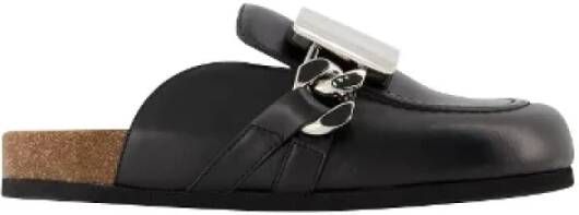 JW Anderson Zwarte leren flats Black Dames