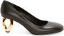 JW Anderson Zwarte Leren Ketting Enkellaarzen Black Dames - Thumbnail 1