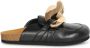JW Anderson Zwarte Leren Ketting Sandalen - Thumbnail 1