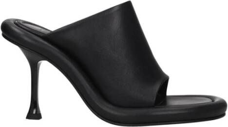 JW Anderson Zwarte Leren Open Teen Sandalen